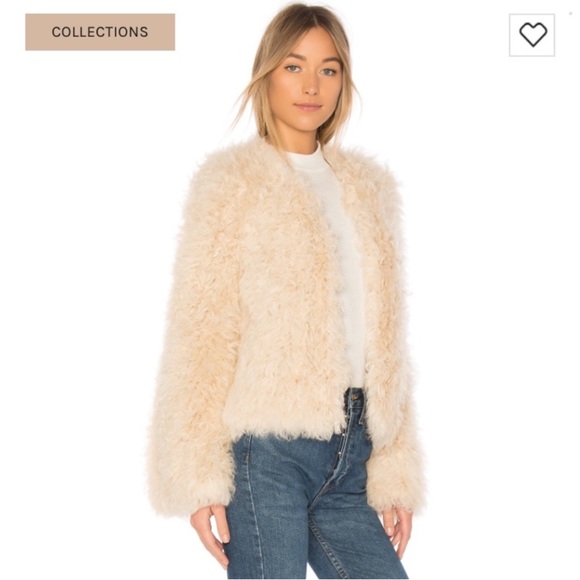 Ulla Johnson Harper Lamb Fur Coat in Cream XS/S - Picture 2 of 8